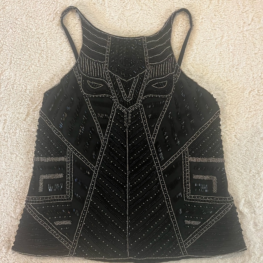 Gently used gorgeous Parker beaded sleeveless top